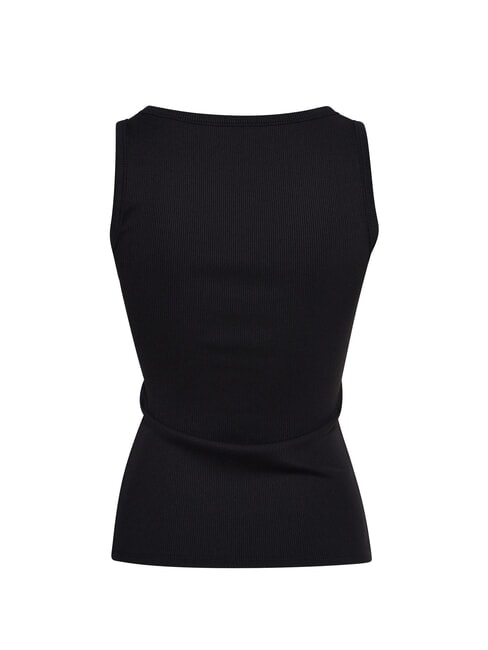 RAISSA LOGO Tank top with rhinestone logo jetbla - T-shirt