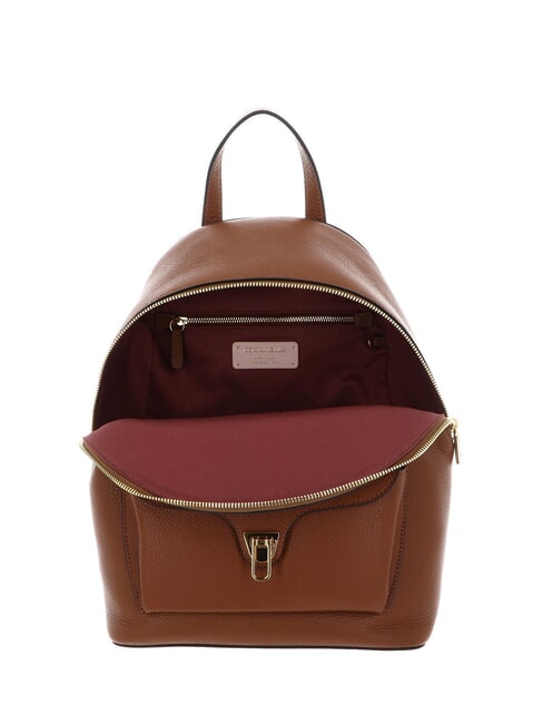 BEAT GENERATIO Hammered leather backpack cognac - Women&rsquo;s Bags