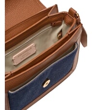 COCCINELLE C-ME DENIM Mini shoulder bag blue den/cognac - Women’s Bags - 4