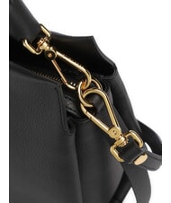 COCCINELLE BOHEME GRANA DOUBLE Handbag, with shoulder strap, in leather black/cognac - Women’s Bags - 3