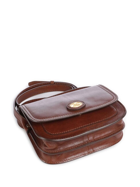 STORY DONNA Mini shoulder bag, in leather BROWN - Women&rsquo;s Bags