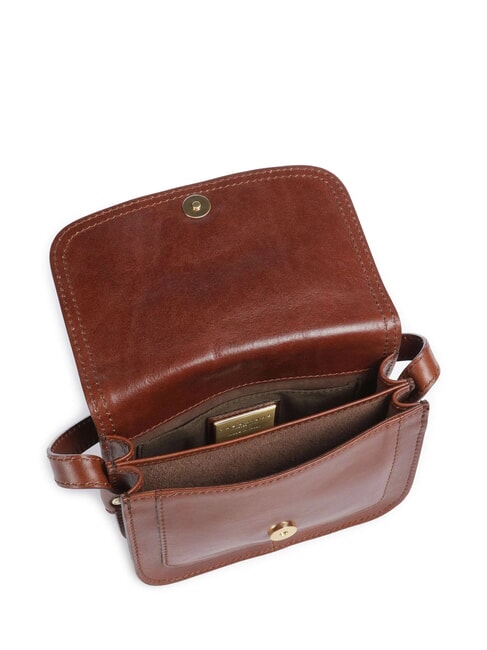 STORY DONNA Mini shoulder bag, in leather BROWN - Women&rsquo;s Bags