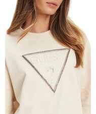 GUESS RACHELE TRIANGLE Cotton sweatshirt vanilla blush - Women's Sweatshirts - 3