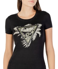 GUESS TRIANGLE PALM Short-sleeved T-shirt jetbla - T-shirt - 3