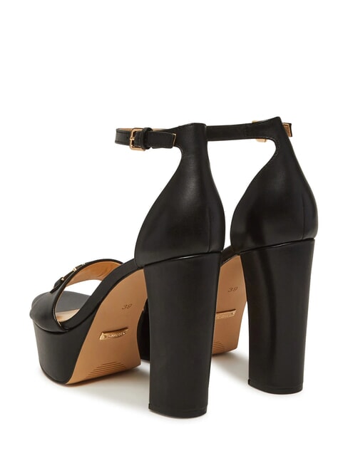 SETTLE High leather sandals BLACK - Women’s shoes