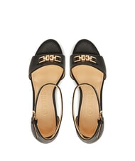 GUESS SETTLE High leather sandals BLACK - Women’s shoes - 4