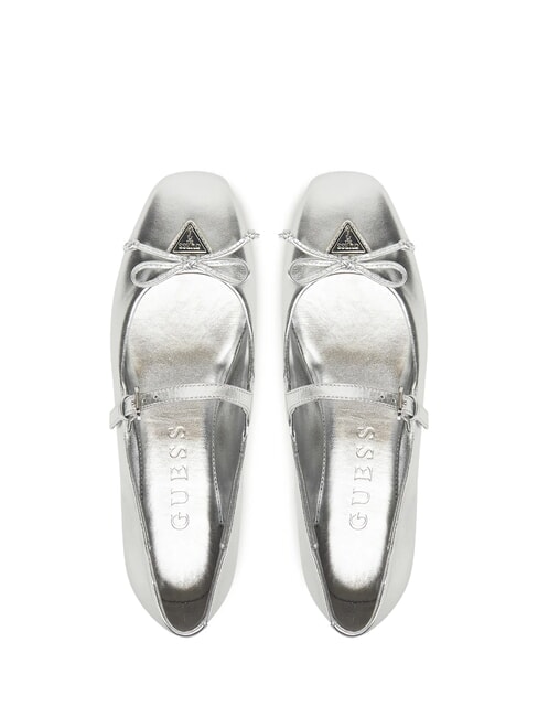 KAYRA Leather ballerinas SILVER - Women’s shoes