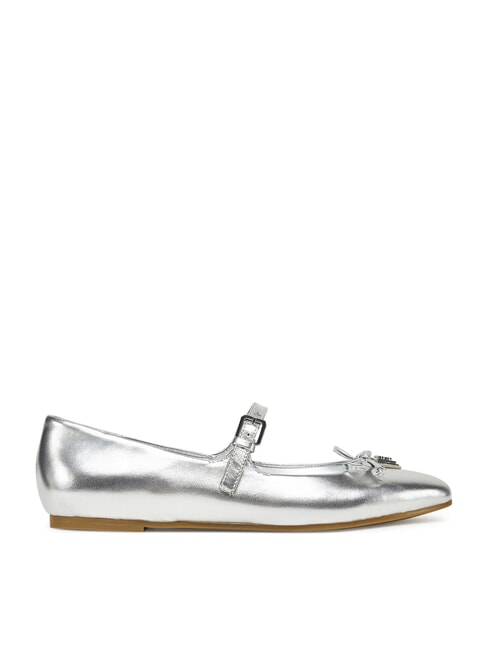 KAYRA Leather ballerinas SILVER - Women’s shoes