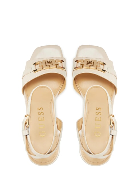 GRATO High leather sandals CREAM - Women’s shoes