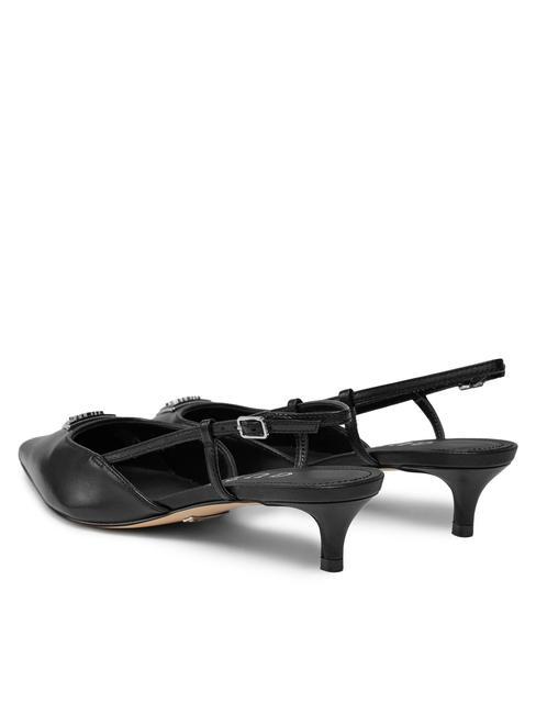 JESSON Leather sling back pumps BLACK - Women’s shoes