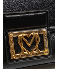 LOVE MOSCHINO SMART DAILY Clutch bag with chain Black - Women’s Bags - 3