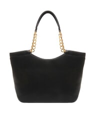 LOVE MOSCHINO GIANT Shopping bag with chain inserts Black - Women’s Bags - 4