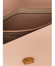 PINKO LOVE ONE CLASSIC Leather shoulder bag with flap powder-antique gold - Women’s Bags - 4