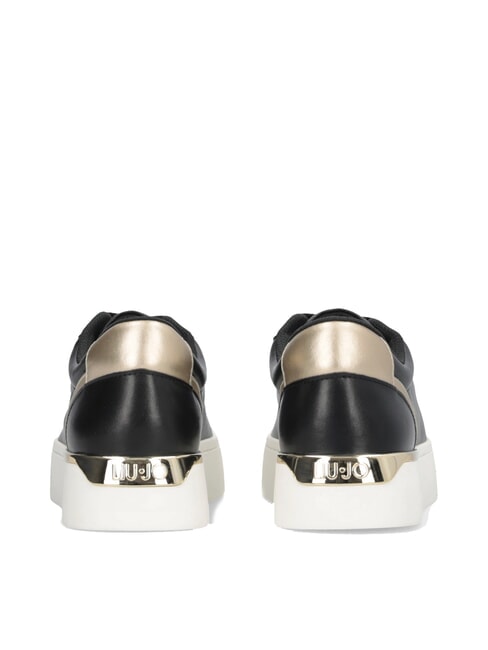 PRETTY 06 Leather platform sneakers black/light gold - Women’s shoes