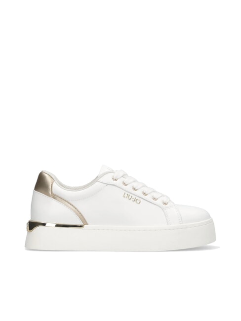 PRETTY 06 Leather platform sneakers white / light gold - Women’s shoes