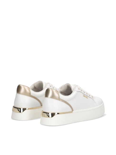 PRETTY 06 Leather platform sneakers white / light gold - Women’s shoes