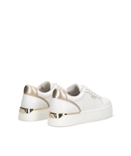 LIUJO PRETTY 06 Leather platform sneakers white / light gold - Women’s shoes - 6