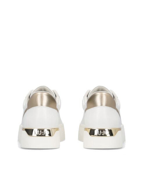 PRETTY 06 Leather platform sneakers white / light gold - Women’s shoes