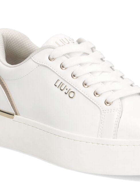 PRETTY 06 Leather platform sneakers white / light gold - Women&rsquo;s shoes