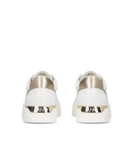 LIUJO PRETTY 06 Leather platform sneakers white / light gold - Women&rsquo;s shoes - 7