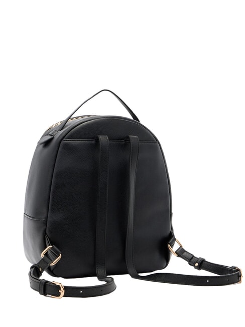 MANHATTAN Medium backpack with embossed logo BLACK - Women’s Bags