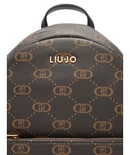LIUJO CIRRY Medium backpack with all-over logo BLACK - Women’s Bags - 4