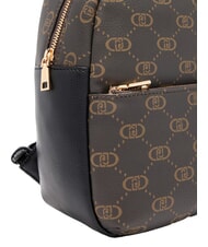 LIUJO CIRRY Medium backpack with all-over logo BLACK - Women’s Bags - 5