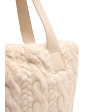 LIUJO VERRY Large plush hobo bag NEUTRAL - Women’s Bags - 5
