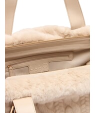 LIUJO VERRY Large plush hobo bag NEUTRAL - Women’s Bags - 6