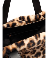 LIUJO VERRY Large plush hobo bag natural macul. - Women’s Bags - 6