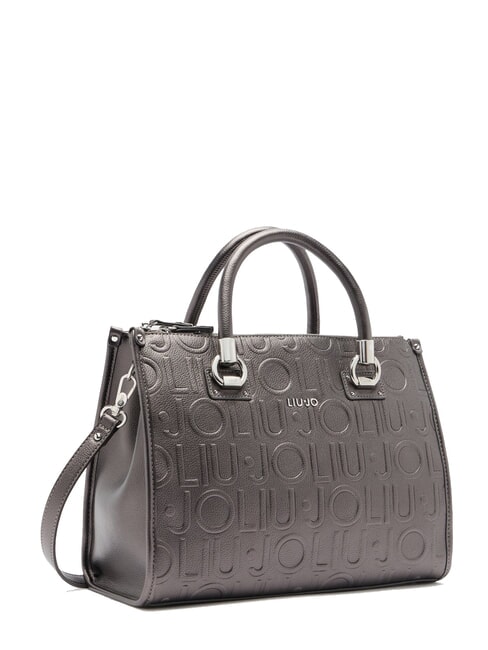 MANHATTAN Medium satchel bag with logo anthracite met. - Women&rsquo;s Bags