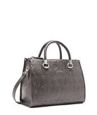 LIUJO MANHATTAN Medium satchel bag with logo anthracite met. - Women&rsquo;s Bags - 2