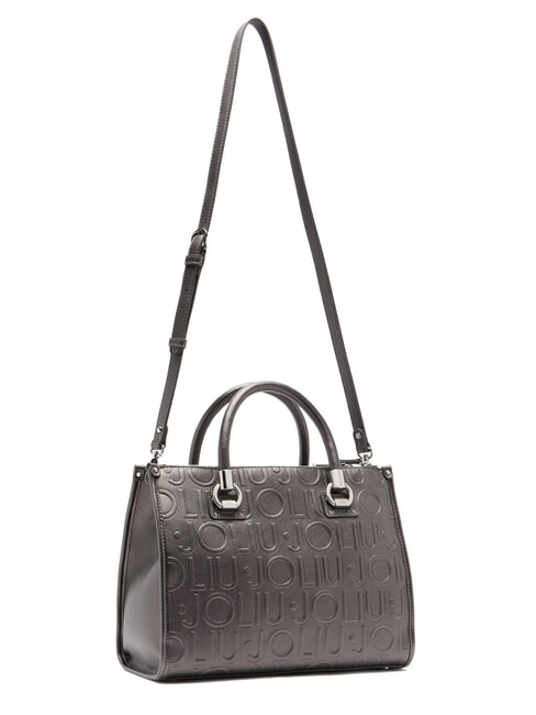 MANHATTAN Medium satchel bag with logo anthracite met. - Women&rsquo;s Bags