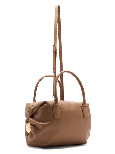 AMELIE Large trunk bag with charm suede - Women’s Bags