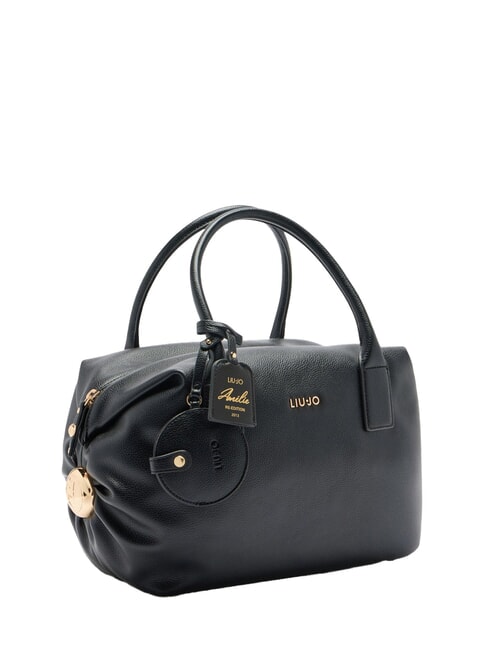 AMELIE Large trunk bag with charm BLACK - Women’s Bags