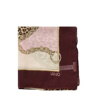 LIUJO ANIMALIER CHAIN Scarf with all-over print red aubergine - Scarves - 4