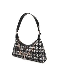 GUESS EVERLEE Jacquard fabric bag with charm - Women’s Bags
