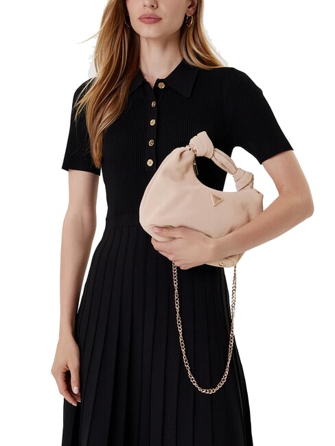 ISOTTA Suede leather bag with chain simply taupe - Women&rsquo;s Bags