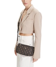 GUESS NOELLE 2 2-in-1 shoulder bag with 4G logo brown - Women’s Bags - 7