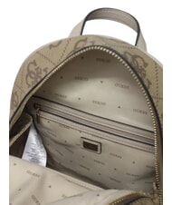 GUESS MANHATTAN 2 Large backpack with logo print MILK LOGO - Women’s Bags - 4