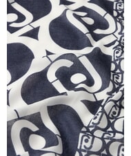 LIUJO LOGO Stole with print denim - Scarves - 3
