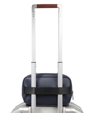 PIQUADRO CORNER SPECIALE GOMMATO Water-repellent beauty case blue - Beauty Case - 5