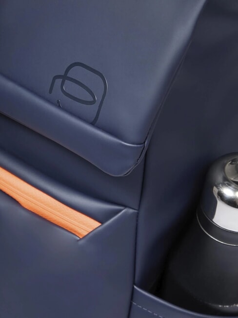 CORNER SPECIALE GOMMATO Roll-top backpack, 14" laptop holder blue - Laptop backpacks