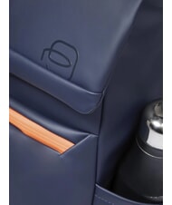 PIQUADRO CORNER SPECIALE GOMMATO Roll-top backpack, 14" laptop holder blue - Laptop backpacks - 3