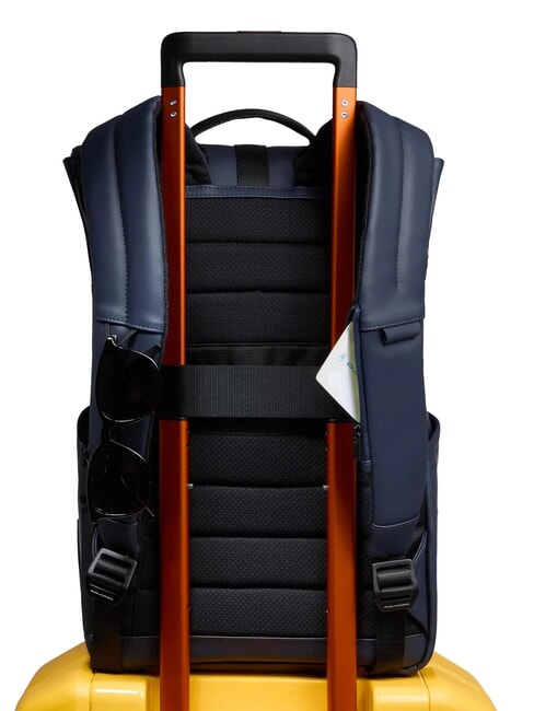 CORNER SPECIALE GOMMATO Roll-top backpack, 14" laptop holder blue - Laptop backpacks