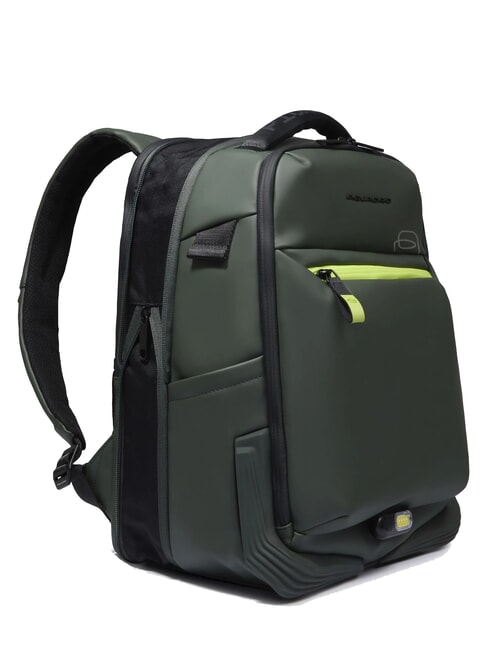 CORNER SPECIALE GOMMATO  14" laptop backpack, expandable GREEN - Laptop backpacks