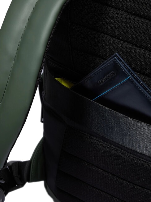 CORNER SPECIALE GOMMATO  14" laptop backpack, expandable GREEN - Laptop backpacks