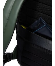 PIQUADRO CORNER SPECIALE GOMMATO  14" laptop backpack, expandable GREEN - Laptop backpacks - 6