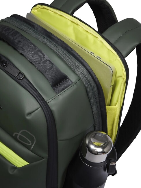 CORNER SPECIALE GOMMATO  14" laptop backpack, expandable GREEN - Laptop backpacks