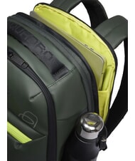 PIQUADRO CORNER SPECIALE GOMMATO  14" laptop backpack, expandable GREEN - Laptop backpacks - 8